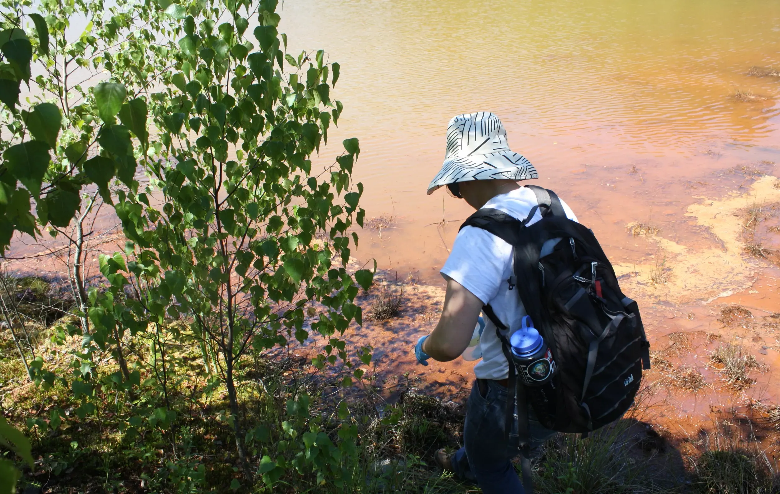 Fellows at acid mine drainage site